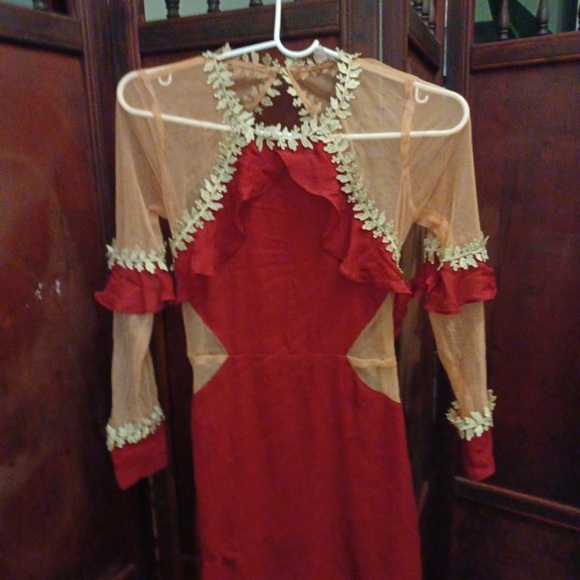 For Love & Lemons Lille Ruffled Dress NWT XS - Picture 4 of 16